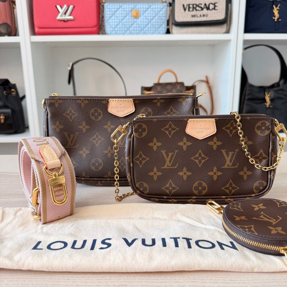 Louis Vuitton Monogram Multi Pochette Accessories Rose Clair